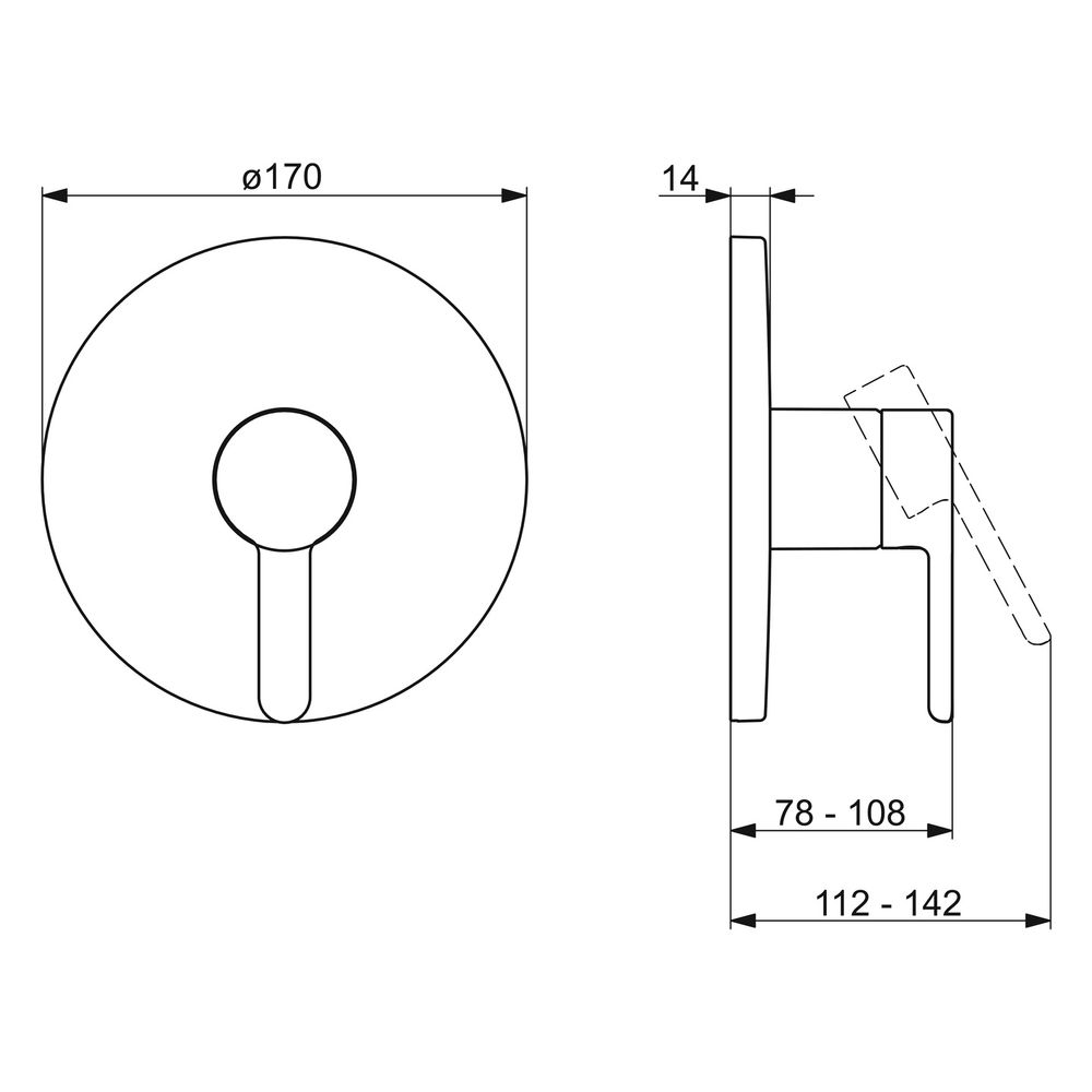 Hansa Designo Einhebelmischer Fertigmontageset für Brausebatterie Style 8110 Rosette ru... HANSA-81109563 4057304006814 (Abb. 6)