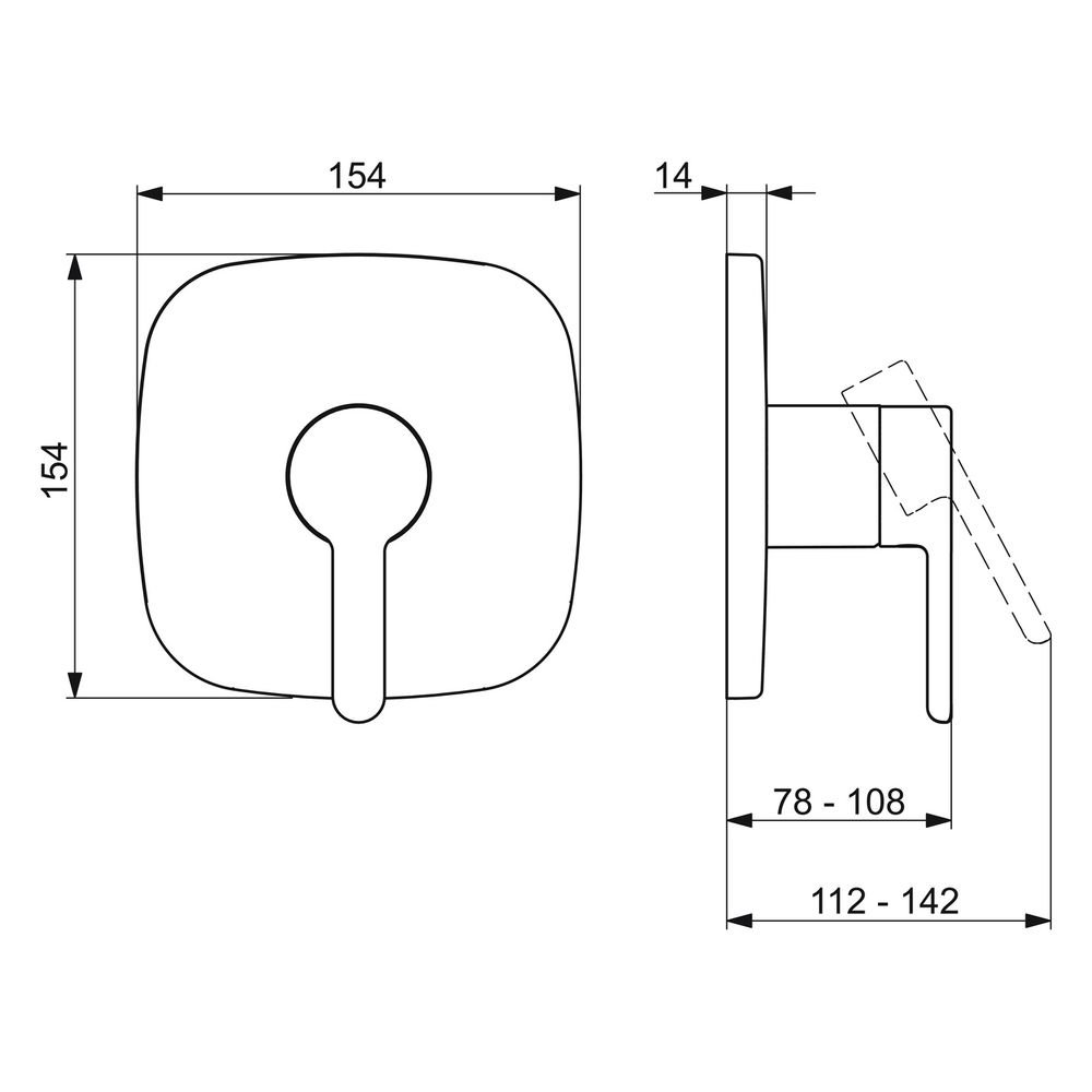Hansa Designo Einhebelmischer Fertigmontageset für Brausebatt Style 8110 Rosette soft e... HANSA-81109593 4057304006791 (Abb. 6)