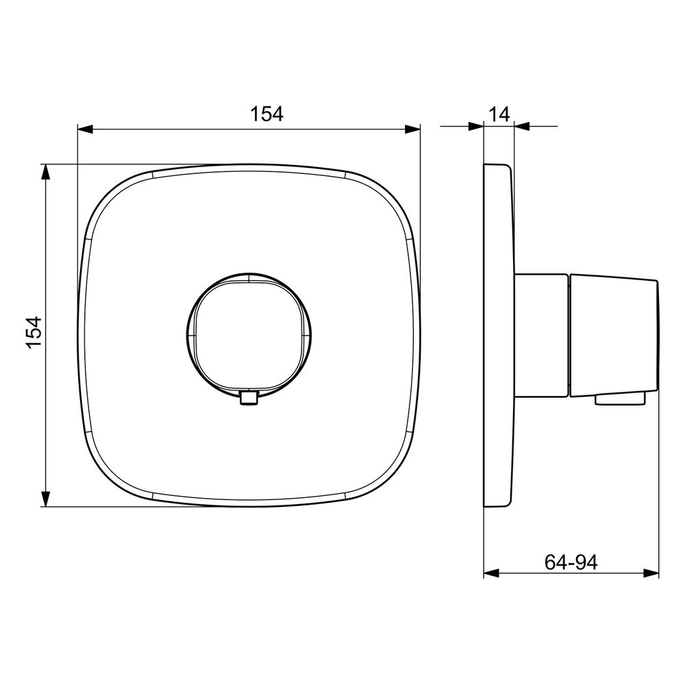 Hansa Living Fertigmontageset für Brausebatterie 8112 Rosette soft edge Chrom... HANSA-81129583 4057304004766 (Abb. 6)