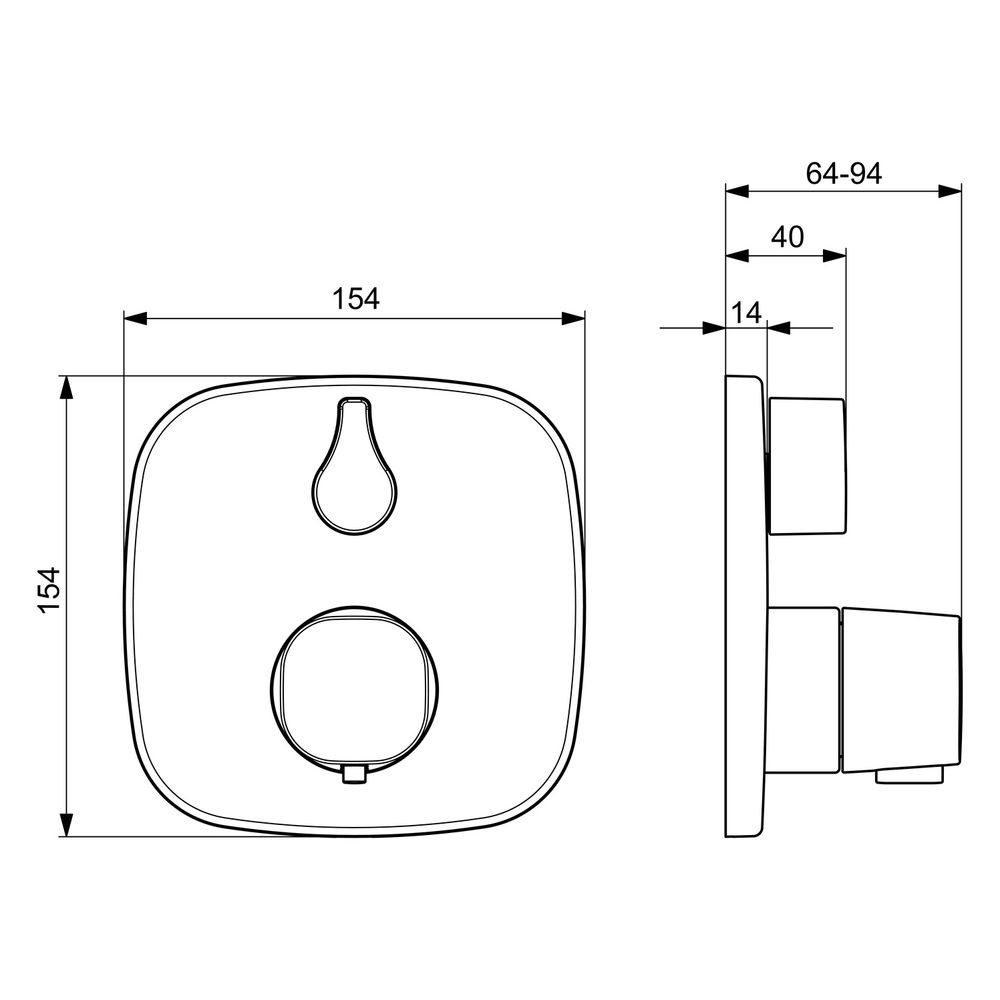 Hansa Living Fertigmontageset für Brausebatterie 8113 Rosette soft edge Chrom... HANSA-81139572 4057304004742 (Abb. 6)