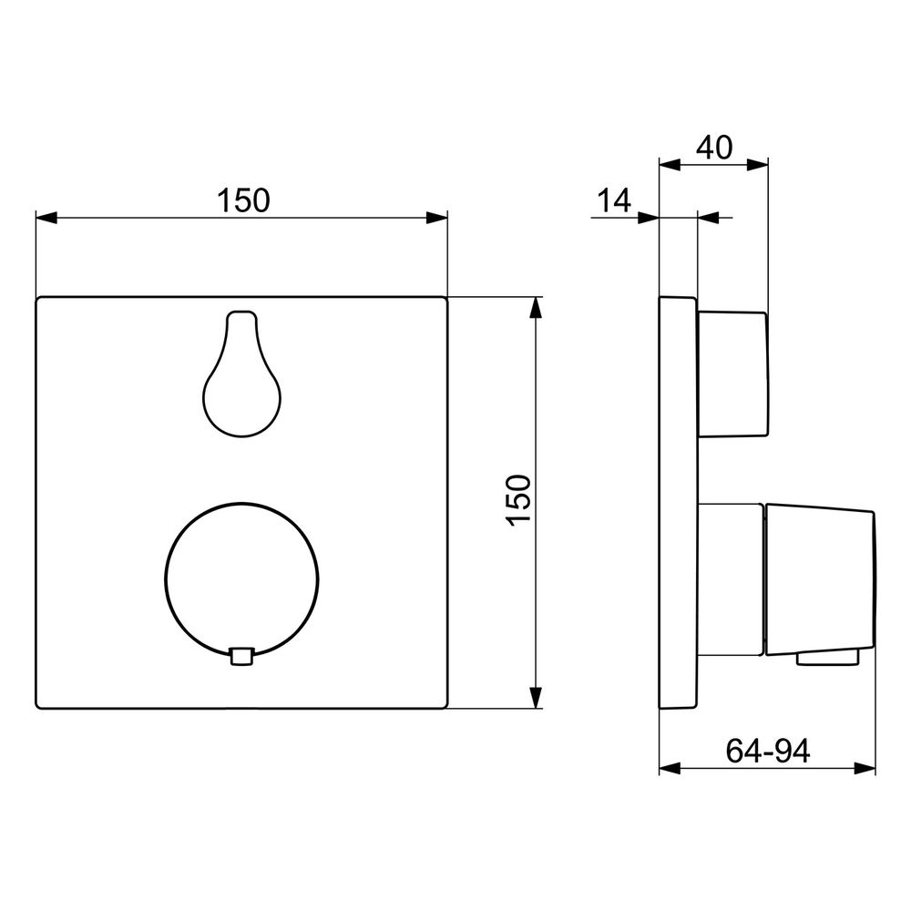 Hansa Living Fertigmontageset für Wanne/Brause 8114 Rosette eckig mit Sicherungseinrich... HANSA-81143562 4015474278998 (Abb. 6)