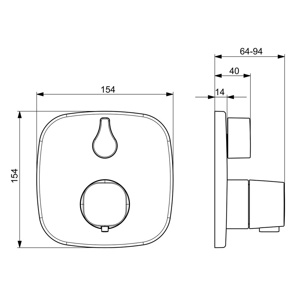 Hansa Living Fertigmontageset für Wanne/Brause 8114 Rosette soft edge mit Sicherungsein... HANSA-81143572 4057304004728 (Abb. 6)