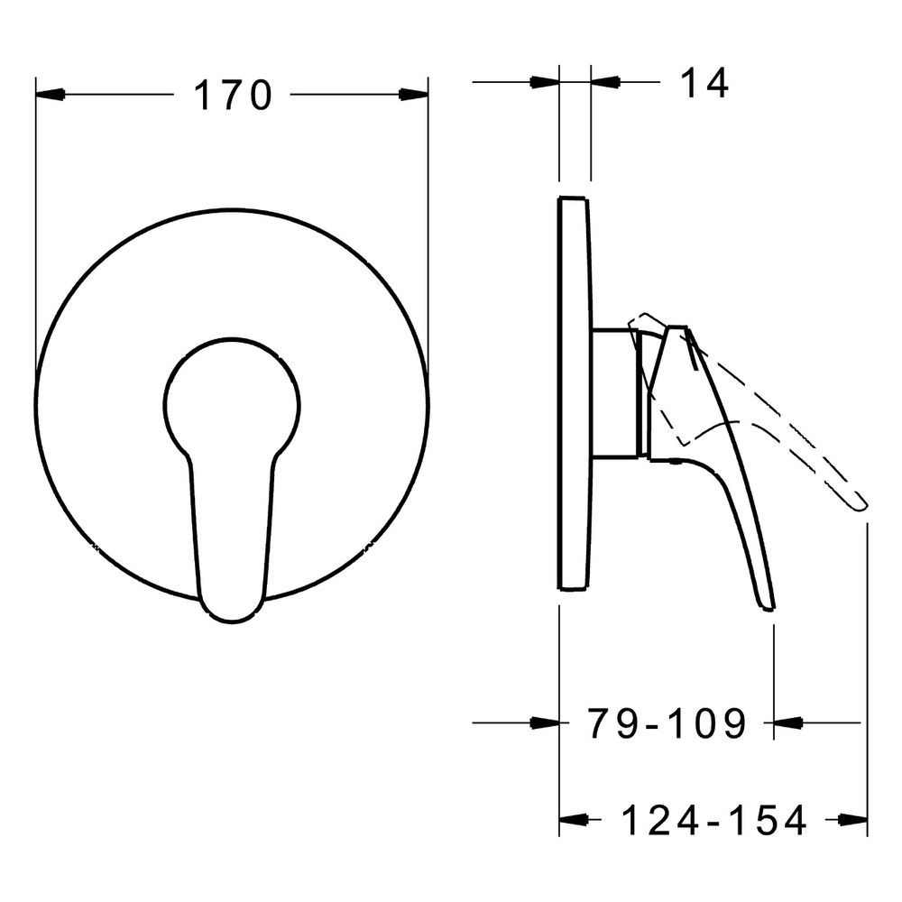 Hansa Mix Einhebelmischer Fertigmontageset für Brausebatterie 8185 Rosette rund Chrom... HANSA-81859083 4015474278899 (Abb. 4)