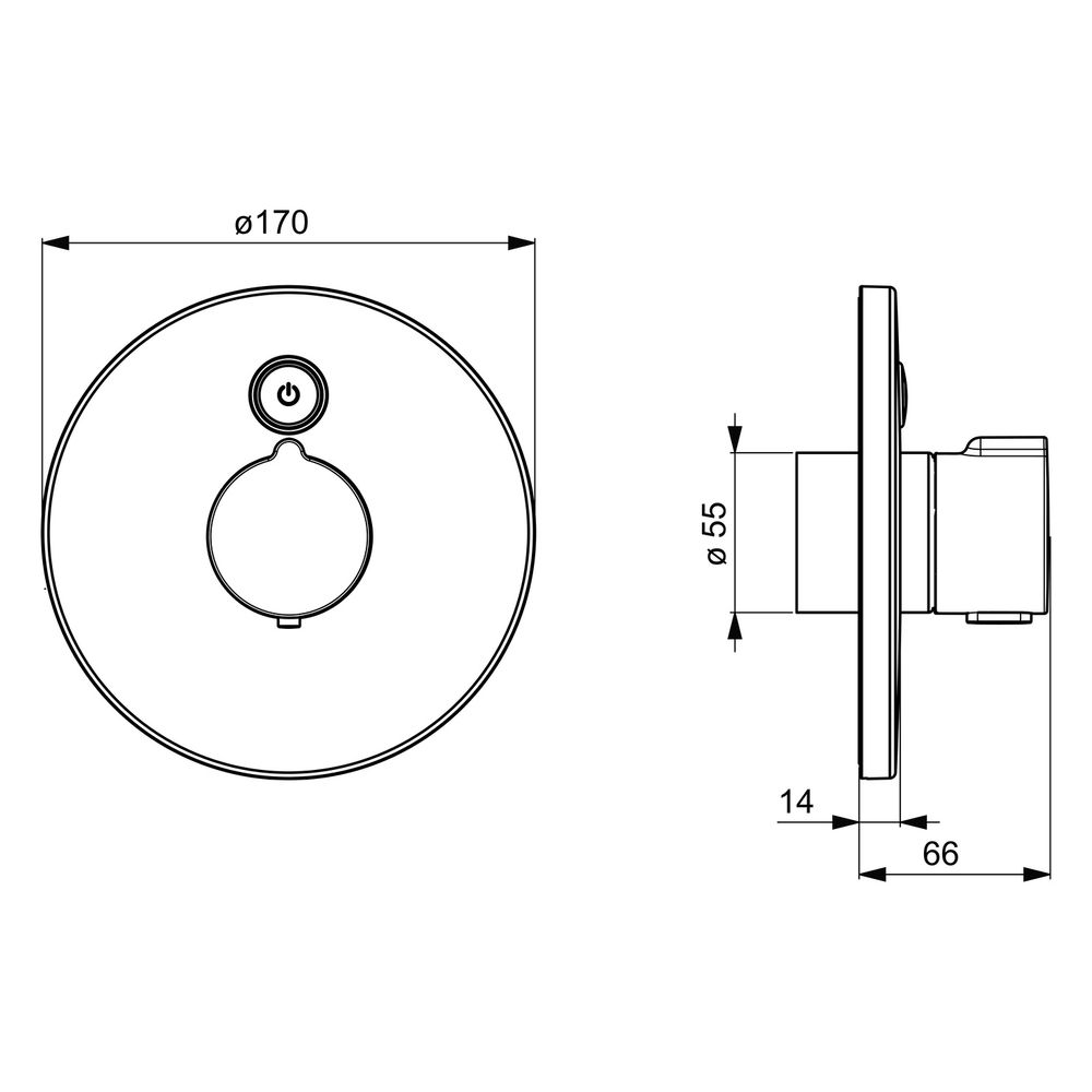 Hansa Electra Fertigset für Brause-Batterie, Rosette rund, 3V, Bluetooth, Chrom, 819190... HANSA-81919009 4057304016943 (Abb. 6)