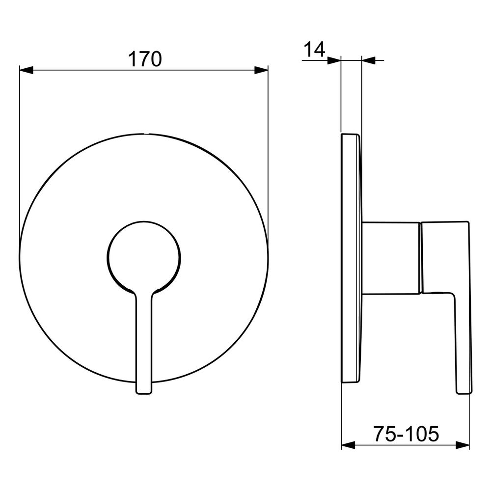 Hansa Vantis Einhebelmischer Fertigset für Brause-Batterie 8261 Rosette rund Chrom Pinh... HANSA-82619067 4057304017346 (Abb. 6)