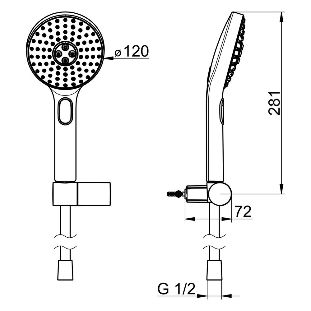 Hansa ActiveJet Handbrausegarnitur, 3-strahlig, Chrom/Hellgrau, 84380133... HANSA-84380133 4057304005152 (Abb. 4)