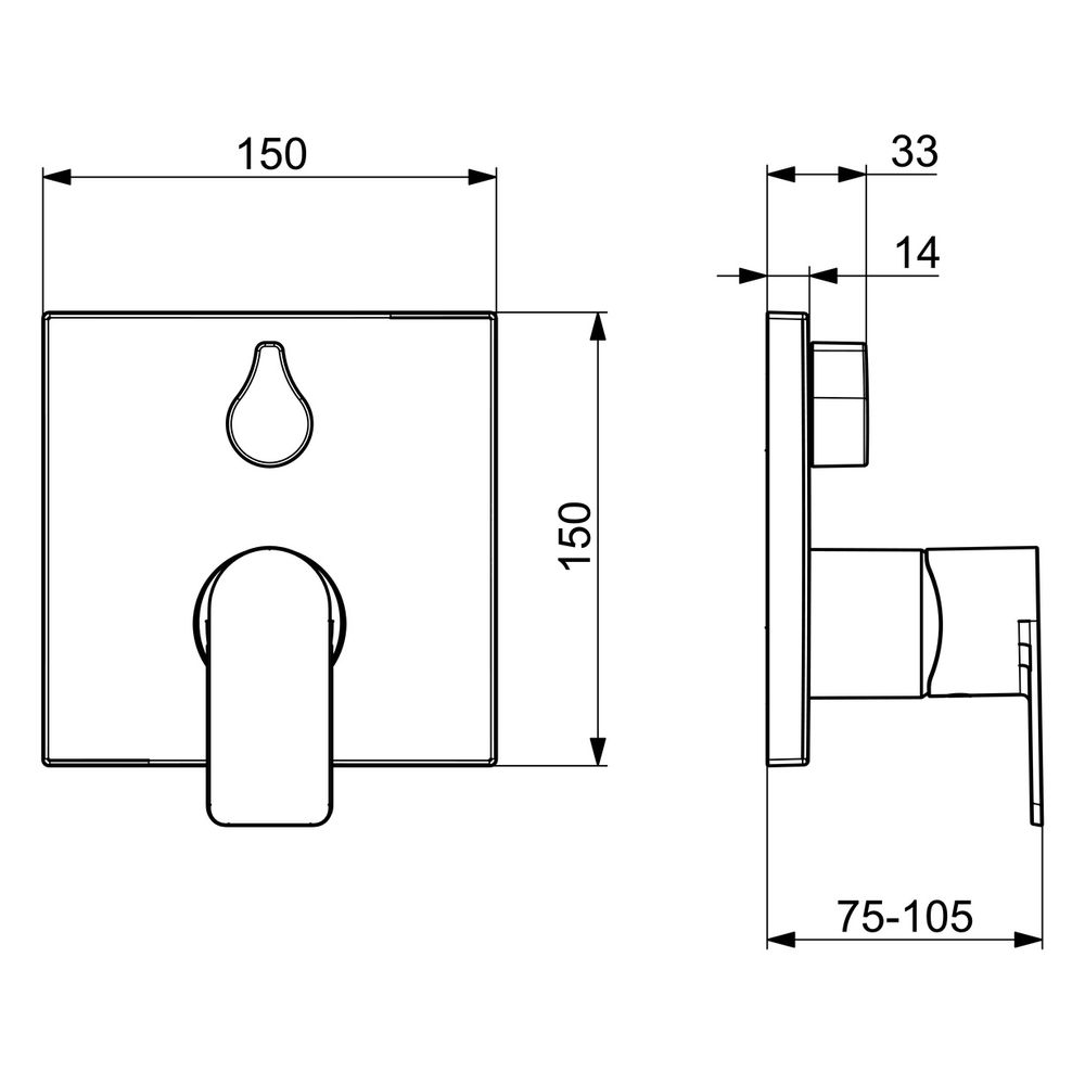Hansa Stela Einhebelmischer Fertigmontageset für Wanne/Brause 8784 Rosette eckig mit Si... HANSA-87843073 4057304015410 (Abb. 6)
