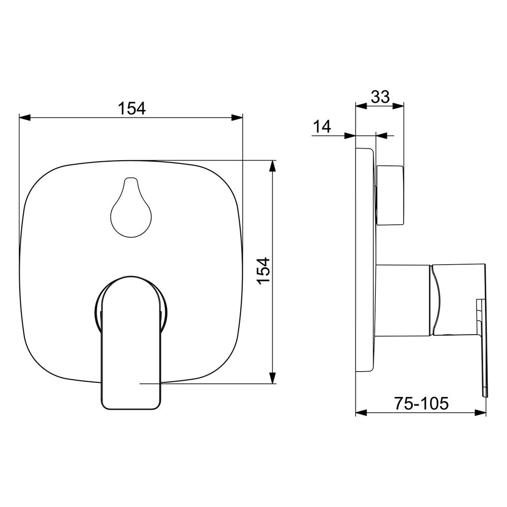 Hansa Stela Einhebelmischer Fertigmontageset für Wanne/Brause 8784 Rosette soft edge Ch... HANSA-87849173 4057304015274 (Abb. 6)