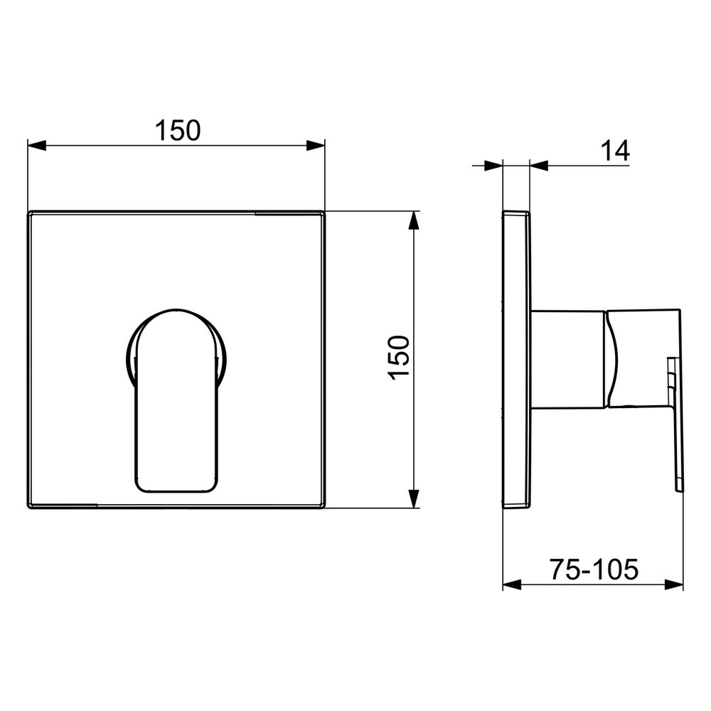 Hansa Stela Einhebelmischer Fertigset für Brause-Batterie 8785 Rosette eckig Chrom... HANSA-87859073 4057304015243 (Abb. 6)