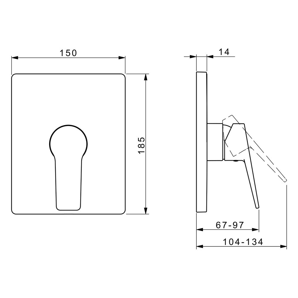 Hansa Twist Einhebelmischer Fertigmontageset für Brausebatterie 8985 Rosette eckig Chro... HANSA-89859083 4015474285552 (Abb. 6)