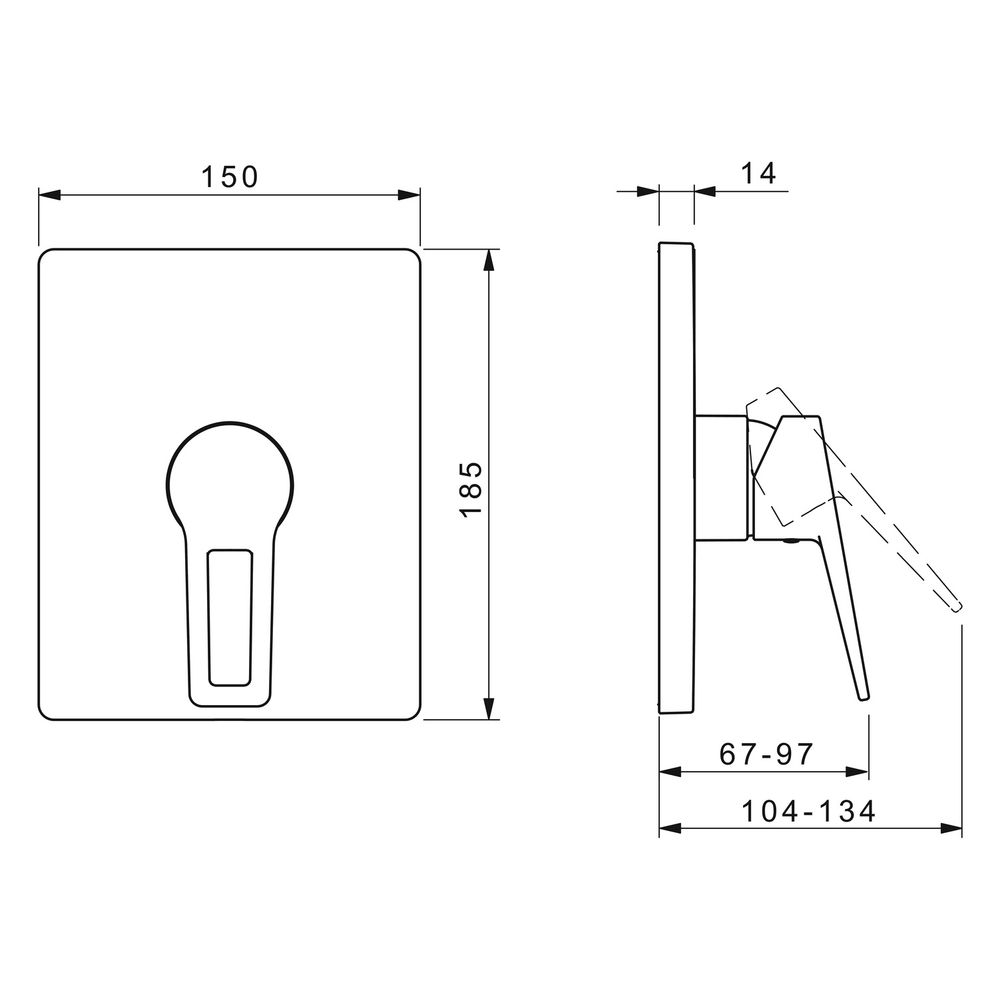 Hansa Twist Einhebelmischer Fertigmontageset für Brausebatterie 8985 Rosette eckig Büge... HANSA-89859085 4015474285569 (Abb. 6)