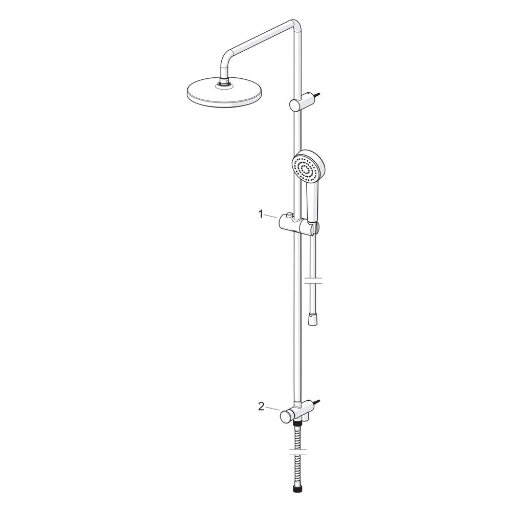 Hansa Basic Kopfbrause-Set, 1-strahlig, Chrom, 55380130... HANSA-55380130 4057304019098 (Abb. 7)