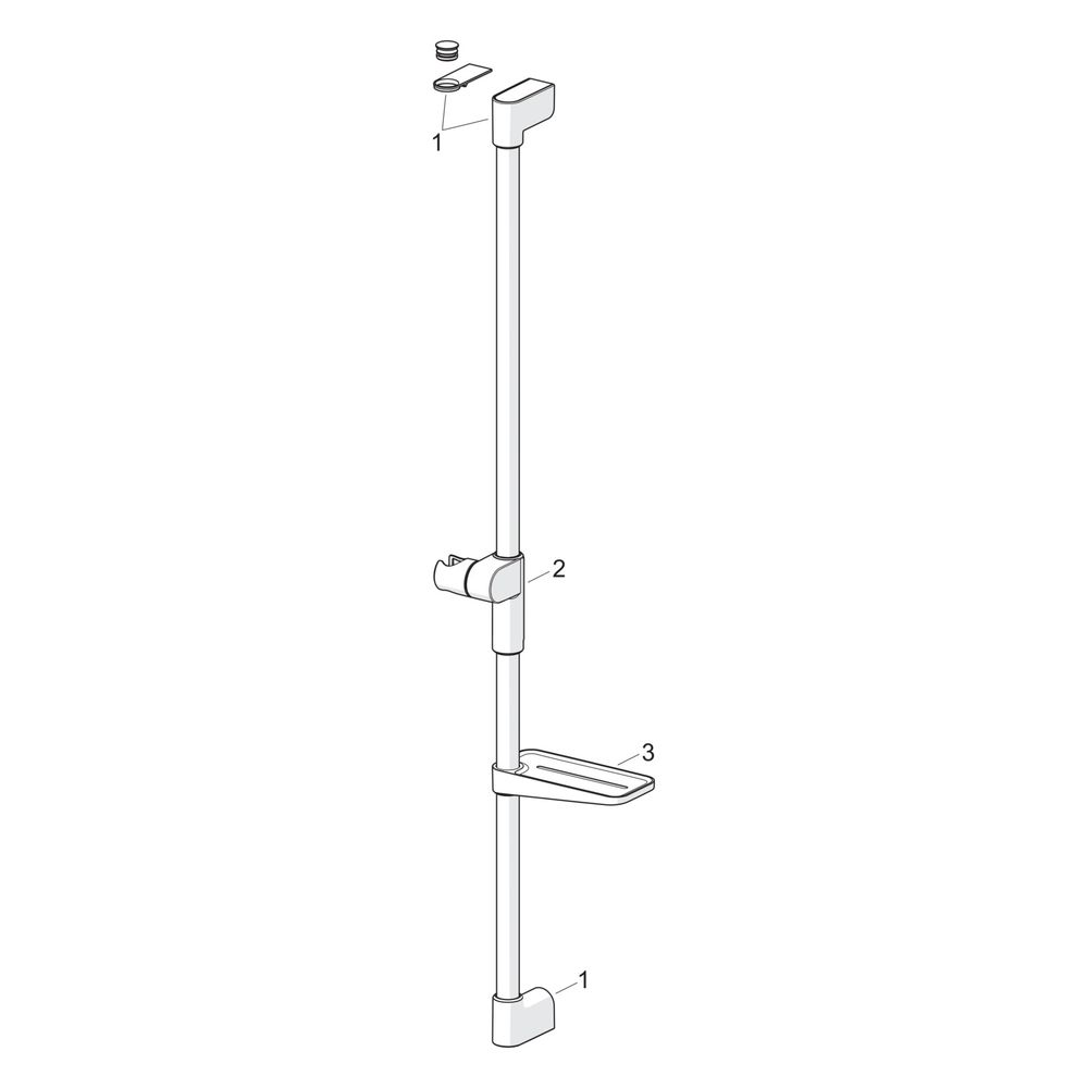 Hansa Duschstange Hansaviva, Länge 971mm, D 22mm, Chrom, 44130200... HANSA-44130200 4057304017988 (Abb. 7)
