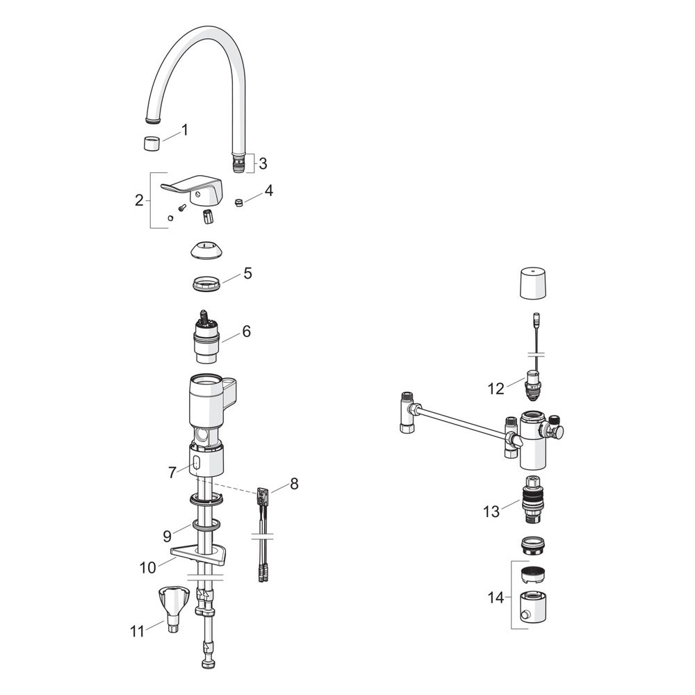 Hansa Care Einhebel-Küchenarmatur, 230/9V, Bluetooth, Ausladung 178mm, Chrom, 46142009... HANSA-46142009 4057304019685 (Abb. 7)
