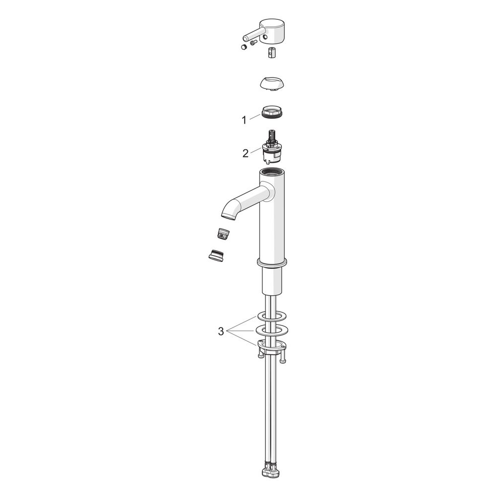 Hansa Vantis Style Einhebel-Waschtischarmatur, Standmontage, 133mm Ausladung, Bronze ... HANSA-5437220781 4057304020438 (Abb. 7)