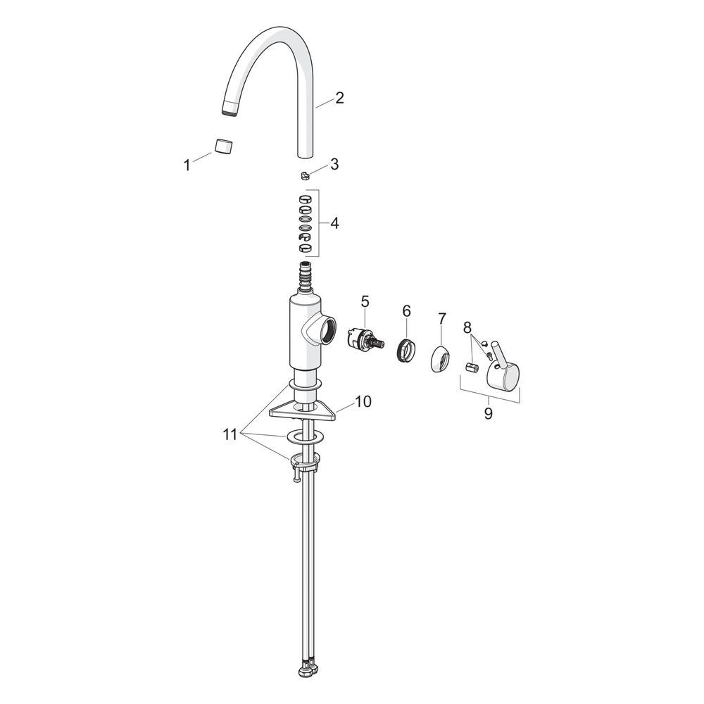 Hansa Vantis Einhebel-Küchenarmatur Standmontage, schwenkbarer Auslauf, Chrom, 52202267... HANSA-52202267 4057304019814 (Abb. 7)