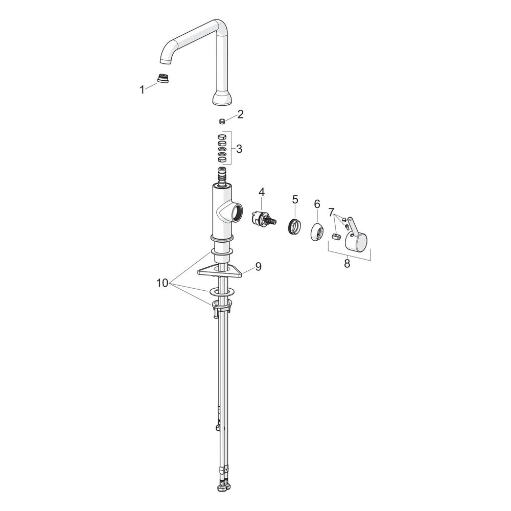 Hansa Vantis Style Einhebel-Küchenarmatur, Standmontage, Niederdruck, Chrom, 54221107... HANSA-54221107 4057304019838 (Abb. 7)