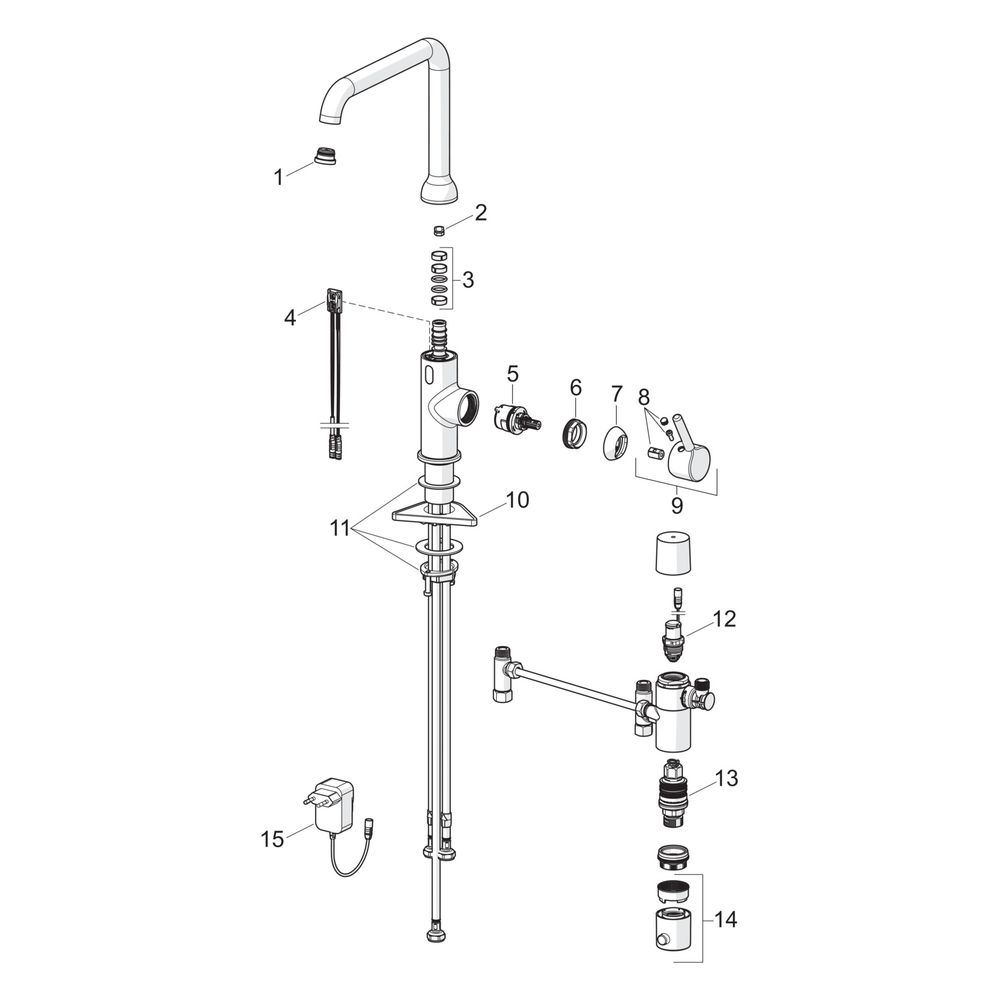 Hansa Vantis Style Einhebel-Küchenarmatur, Standmontage, Hybrid Bluetooth, 230/9V, Chro... HANSA-54212209 4057304019890 (Abb. 7)