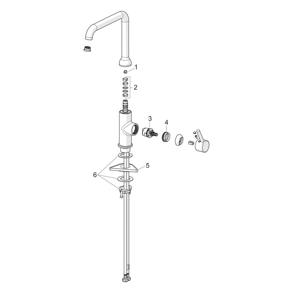 Hansa Vantis Style Einhebel-Küchenarmatur, Standmontage, 255mm Ausladung, Bronze gebü... HANSA-5420220781 4057304022135 (Abb. 7)