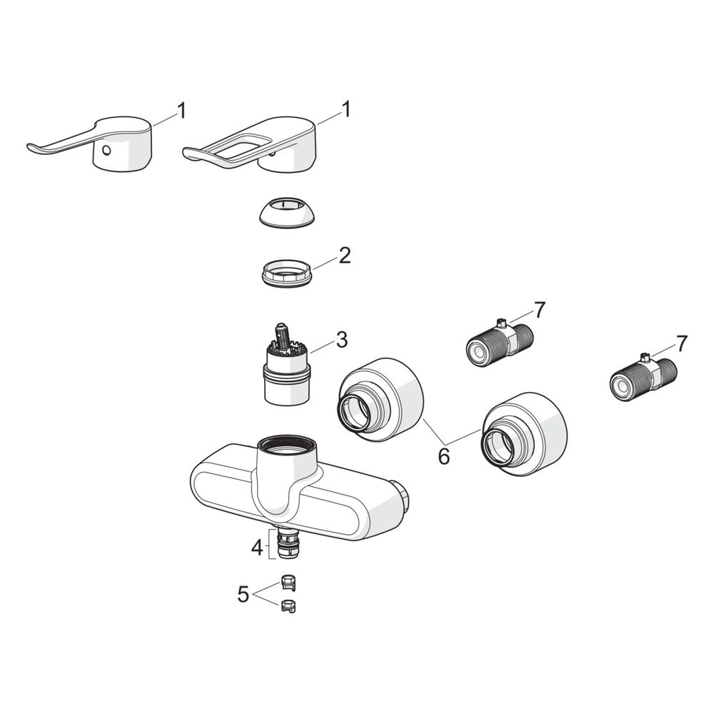 Hansa Clinica Einhebel-Waschtischarmatur, Wandmontage, Pinhebel, Bluetooth, Chrom, 0155... HANSA-01556279 4057304020490 (Abb. 7)
