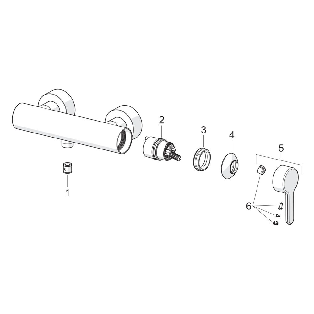Hansa Designo Style Einhebel-Duscharmatur, Wandmontage, Temperaturbegrenzer, Chrom, 518... HANSA-51860193 4057304022104 (Abb. 7)