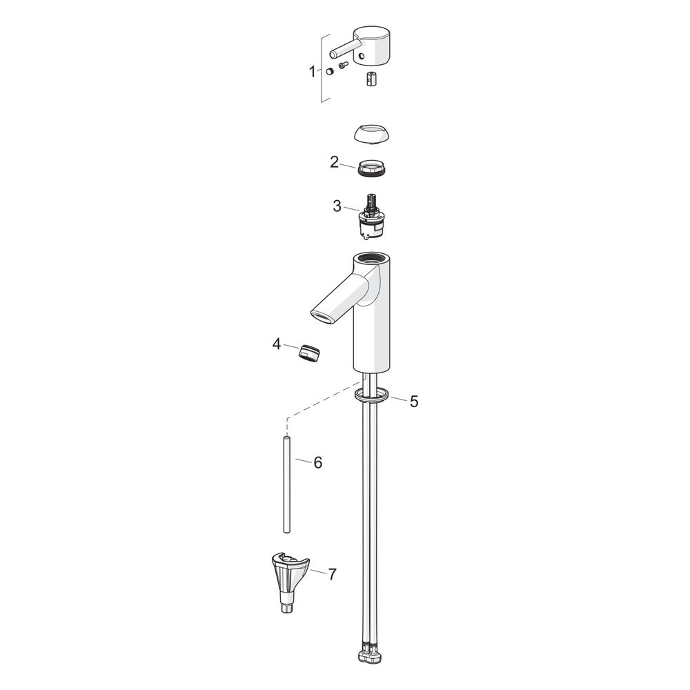 Hansa Vantis Einhebel-Waschtischarmatur, Standmontage, 4,2l/min, Matt-Schwarz, 5237... HANSA-523722673305 4057304020094 (Abb. 7)