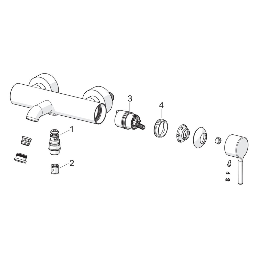 Hansa Vantis Style Einhebel-Wannen- und Brausearmatur, Wandmontage, 168mm Ausladung, ... HANSA-5444220781 4057304022234 (Abb. 7)