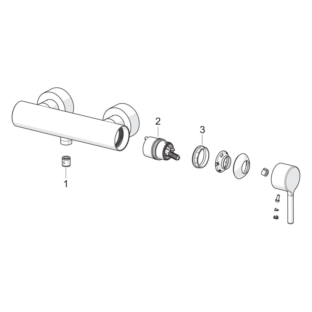 Hansa Vantis Style Einhebel-Brausearmatur, Wandmontage, mit Temperaturbegrenzer, Stah... HANSA-5445010780 4057304022203 (Abb. 7)
