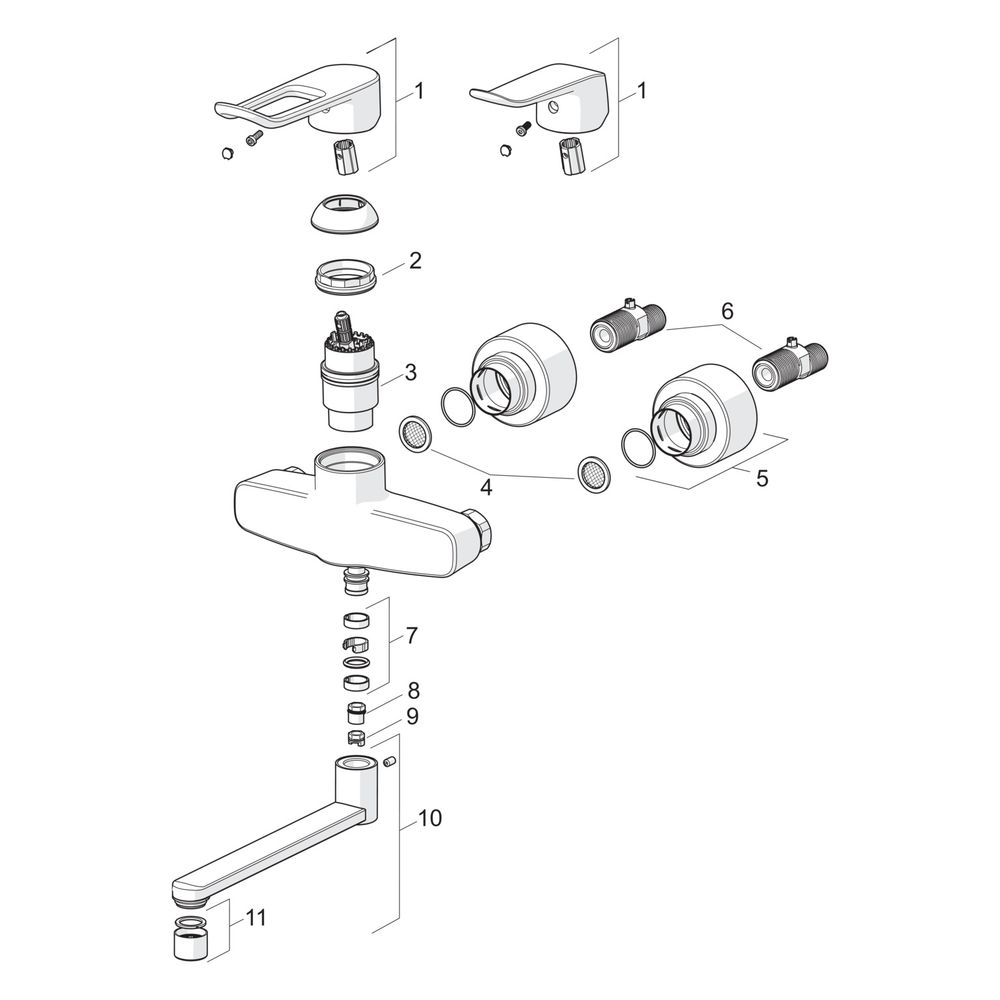 Hansa Clinica Einhebel-Waschtischbatterie, Bedienhebel lang, Ausladung 177mm, DN 15, Ch... HANSA-01526283 4057304013119 (Abb. 7)