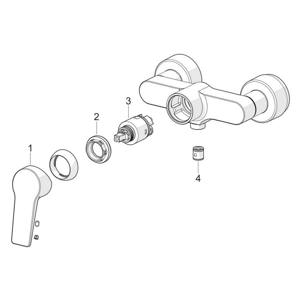 Hansa Twist Einhebel-Brausebatterie, DN 15, Matt-Schwarz, 0967018333... HANSA-0967018333 4057304014352 (Abb. 7)