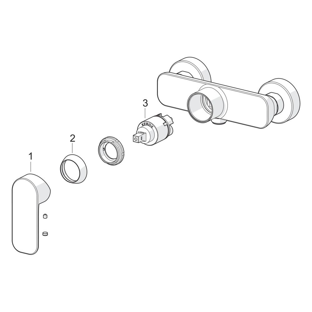 Hansa Basic Einhebelmischer Brausebatterie, DN 15, Chrom, 55450103... HANSA-55450103 4057304019050 (Abb. 7)