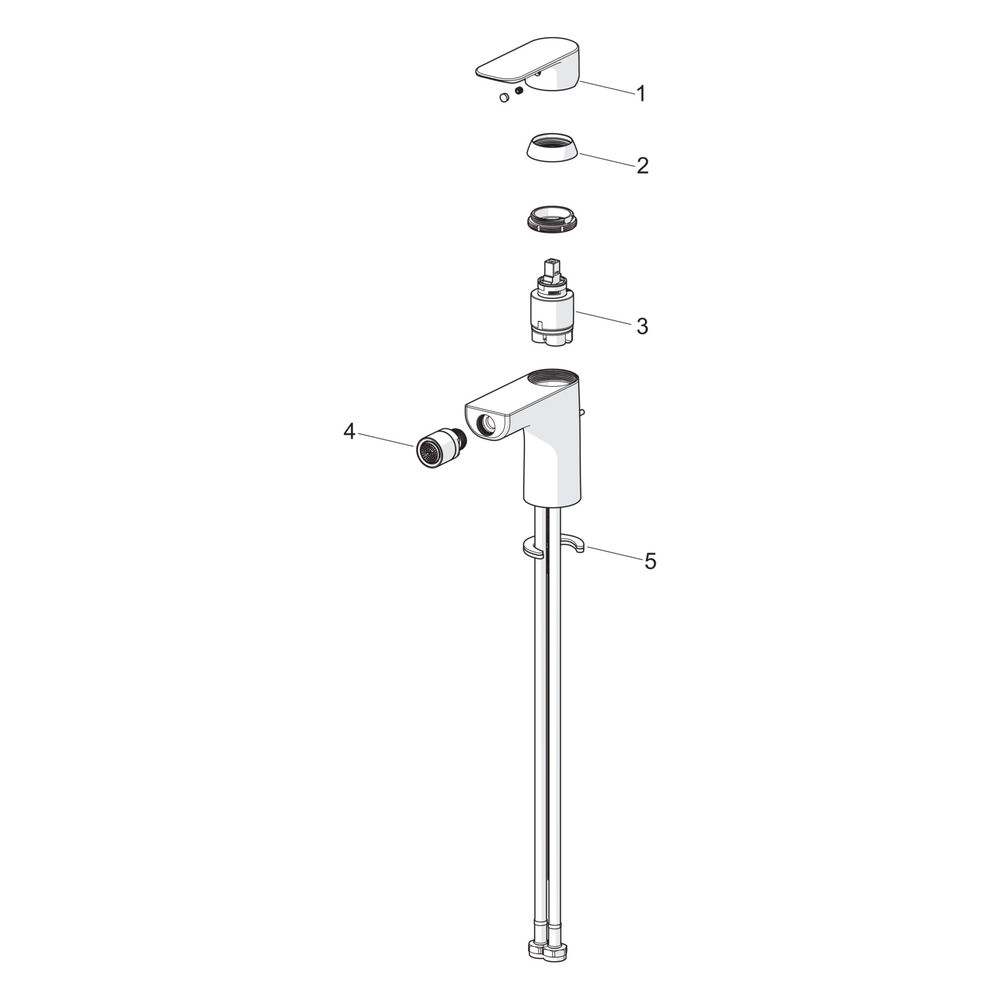 Hansa Basic Einhebel-Bidetarmatur, Standmontage, mit Zugstangen-Ablaufgarnitur, 129mm, ... HANSA-55433243 4057304022579 (Abb. 7)