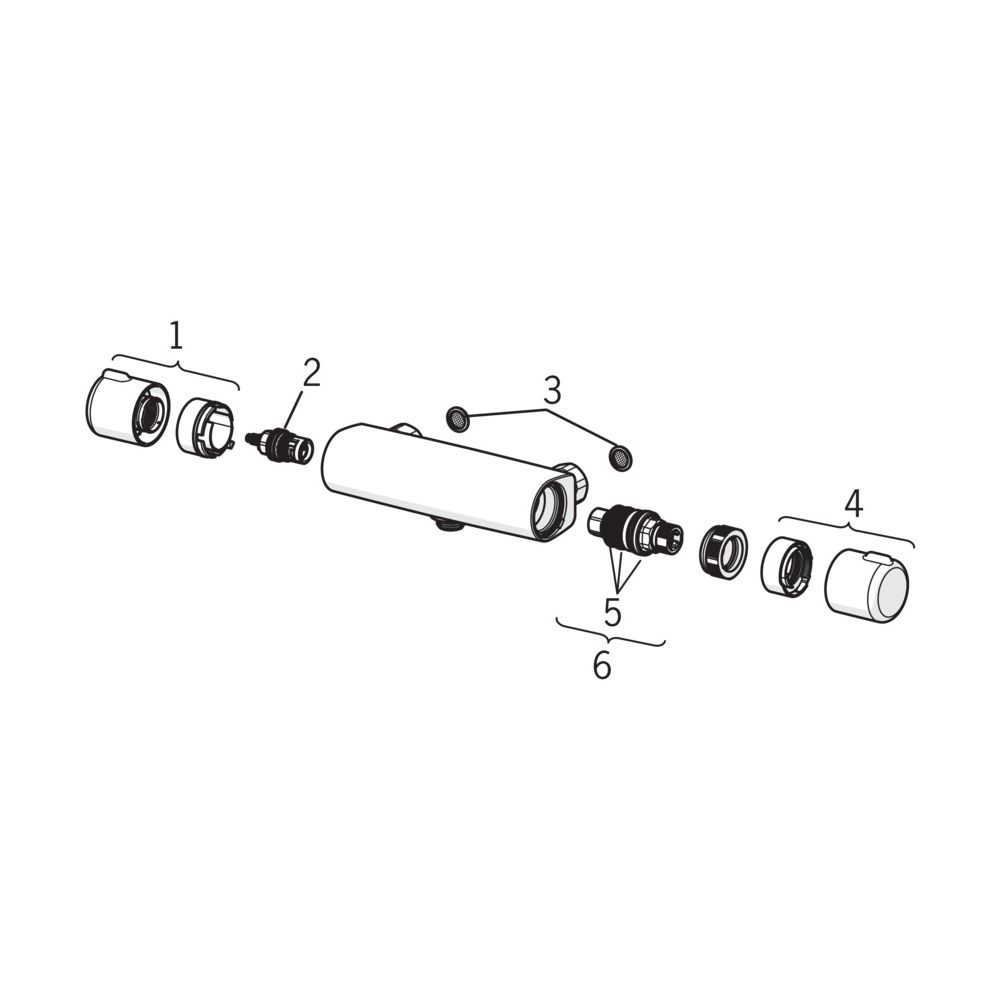 Hansa Micra Eco Brausebatterie, DN 15, 6l/min, Chrom, 581501710006... HANSA-581501710006 4057304018466 (Abb. 7)