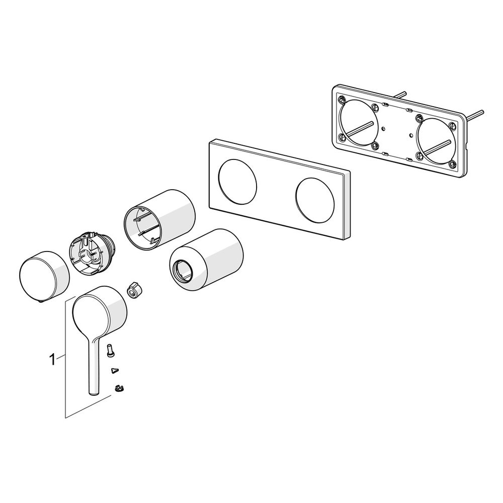 Hansa Vantis Style Einhebel-Wannen- und Brausearmatur, Unterputz, Rosette eckig, Matt... HANSA-5482900733 4057304024962 (Abb. 7)