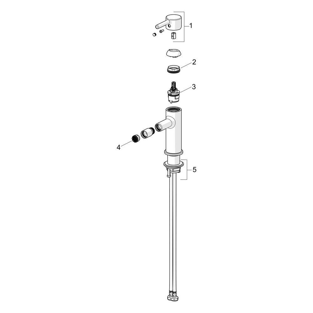 Hansa Vantis Style Einhebel-Bidetarmatur, Standmontage, 101mm Ausladung, Matt-Schwarz... HANSA-5464220733 4057304024818 (Abb. 7)