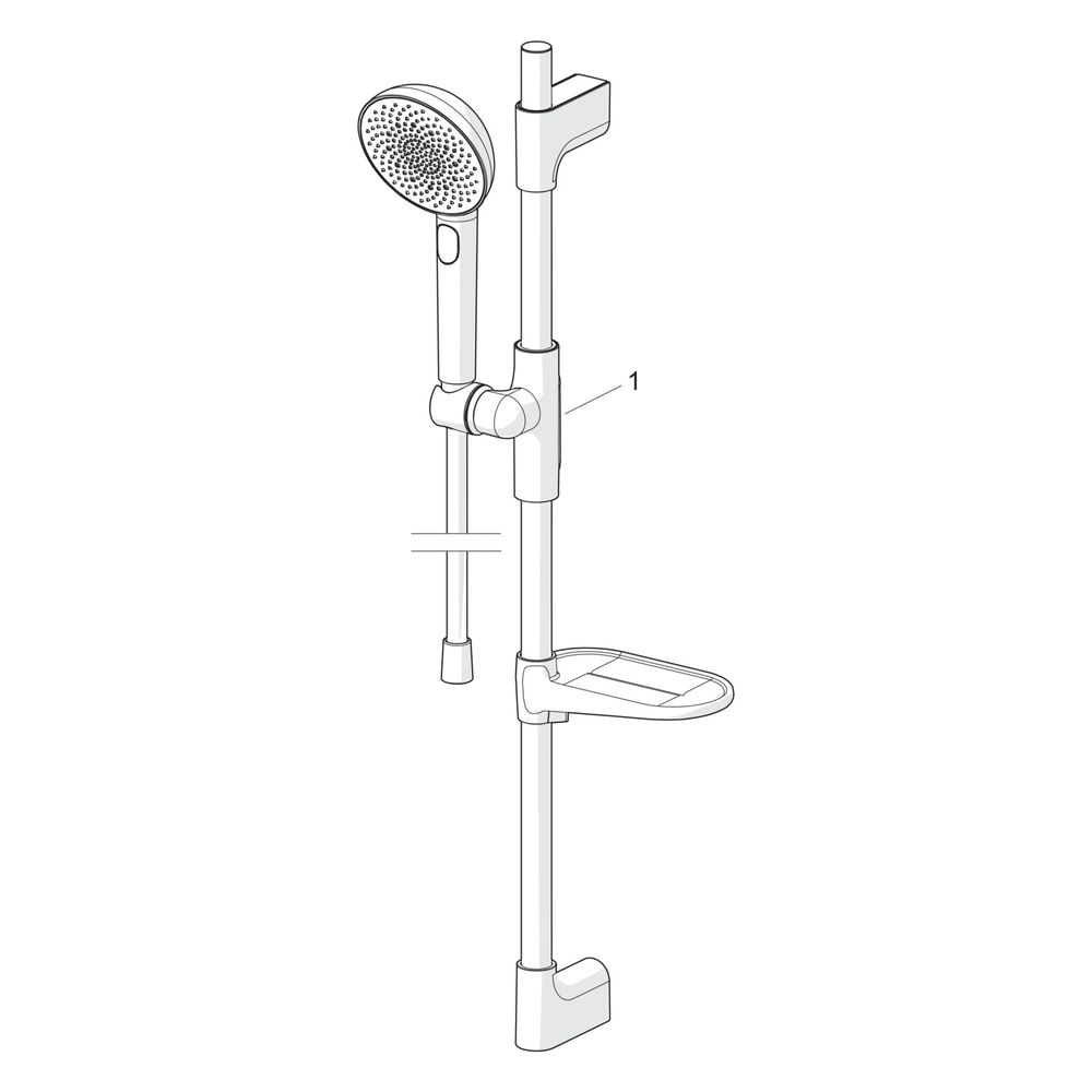 Hansa Aurelia Wandstangengarnitur, G 1/2", Länge 970mm, Messing/Verbundwerkstoff, Mat... HANSA-4715013033 4057304021220 (Abb. 7)