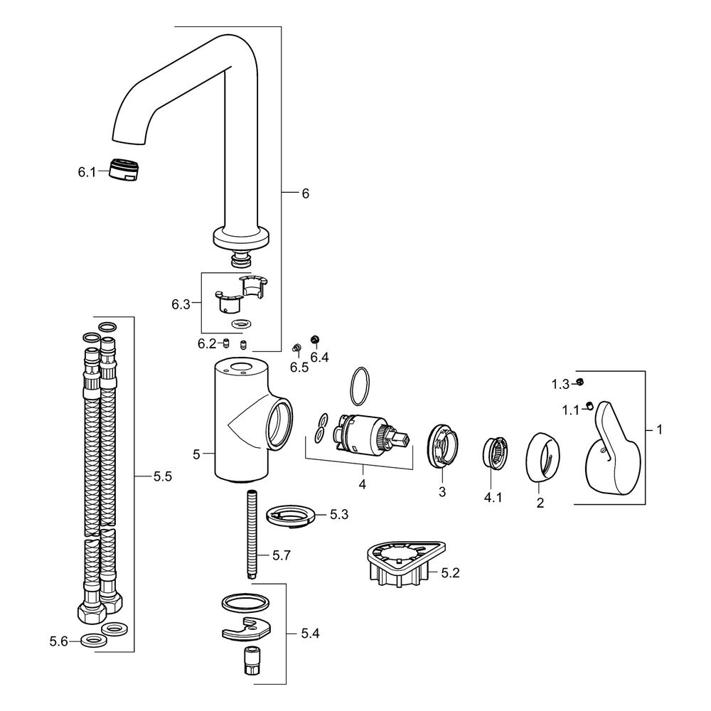Hansa Primo Einhebel-Küchenarmatur, Ausladung 192mm, DN 15, Chrom, 49202203... HANSA-49202203 4015474274921 (Abb. 5)