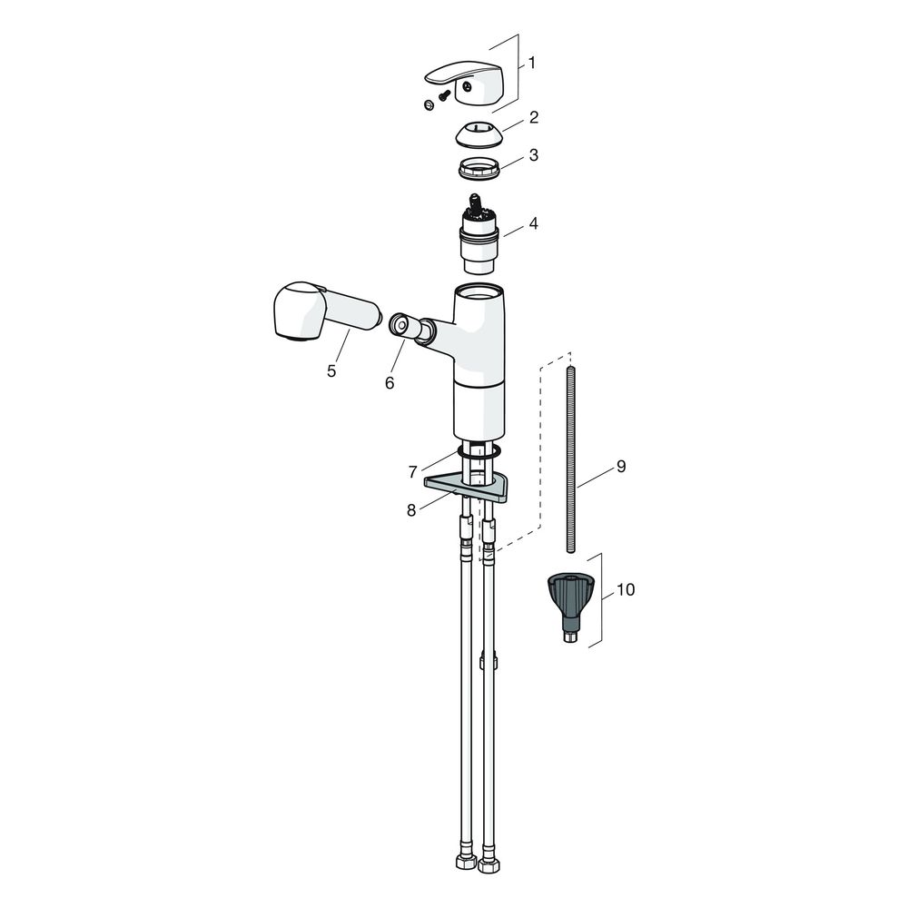 Hansa Pinto Einhebel-Küchenarmatur, 2-strahlig Ausladung 231mm, DN 15, Chrom, 45182283... HANSA-45182283 4057304003202 (Abb. 7)