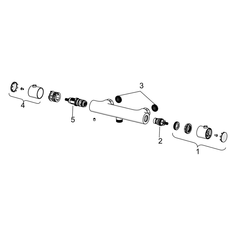 Hansa Unita Brausebatterie mit Brausegarnitur 4813 3-strahlig DN15 Chrom... HANSA-48130131 4015474257511 (Abb. 7)