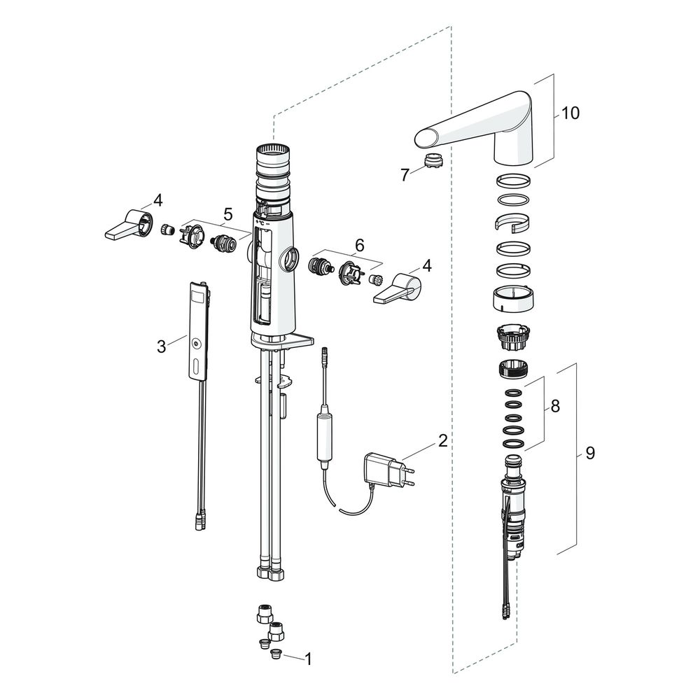 Hansa Fit Küchenarmatur, 230/5V, Ausladung 193mm, DN 15, Chrom, 65232213... HANSA-65232213 4015474273443 (Abb. 5)