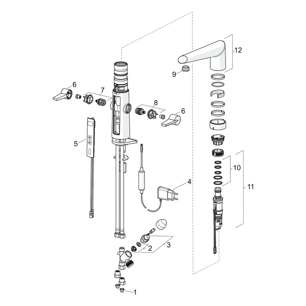 Hansa Fit Küchenarmatur mit Spülmaschinenventil 6524 230/5V Ausladung 193mm DN15 Chrom... HANSA-65242213 4015474273450 (Abb. 5)