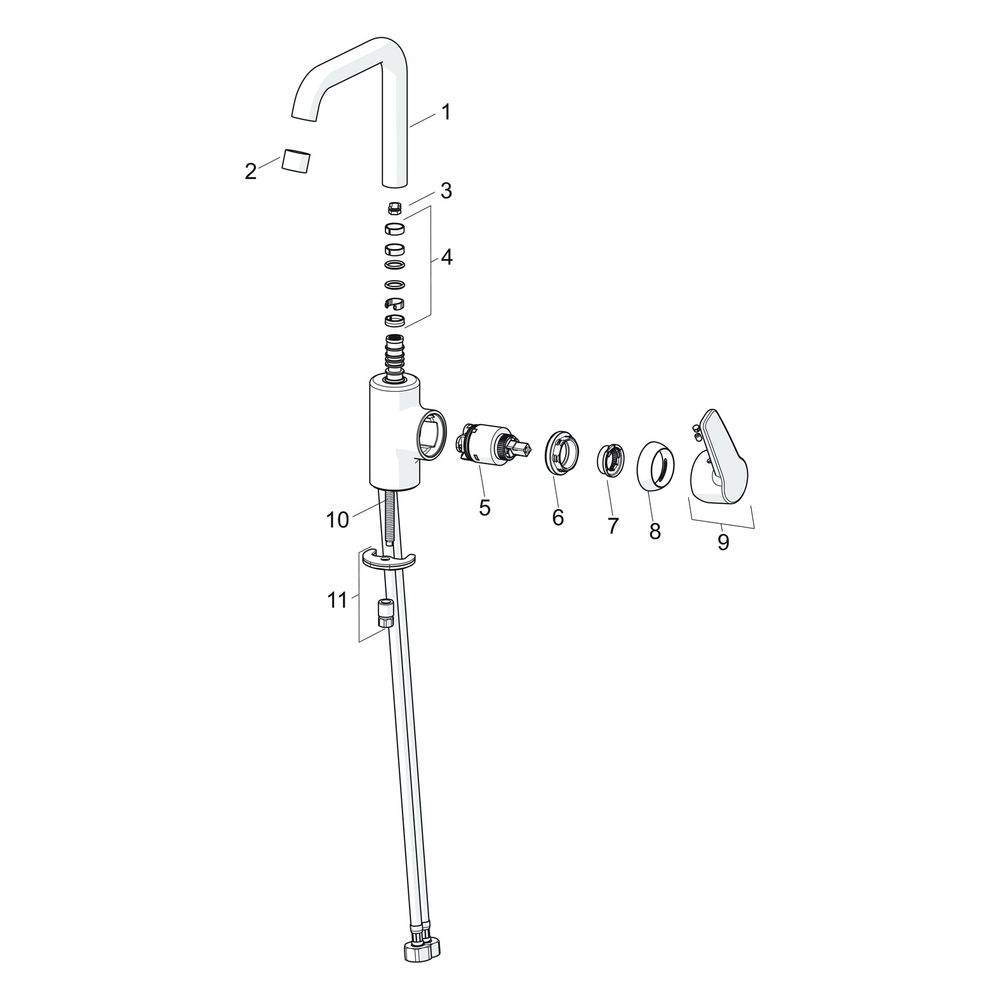 Hansa Polo Einhebel-Waschtischbatterie, Zugstangen-Ablaufgarnitur, Ausladung 152mm, DN ... HANSA-51552293 4057304002977 (Abb. 7)
