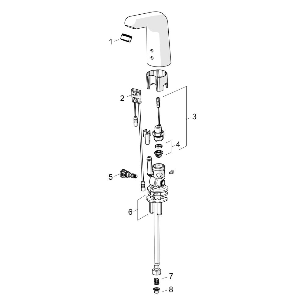 Hansa Medipro Waschtischbatterie, 230/9V, Kaltwasser, Bluetooth, Ausladung 117mm, DN 15... HANSA-05672029 4057304004988 (Abb. 7)