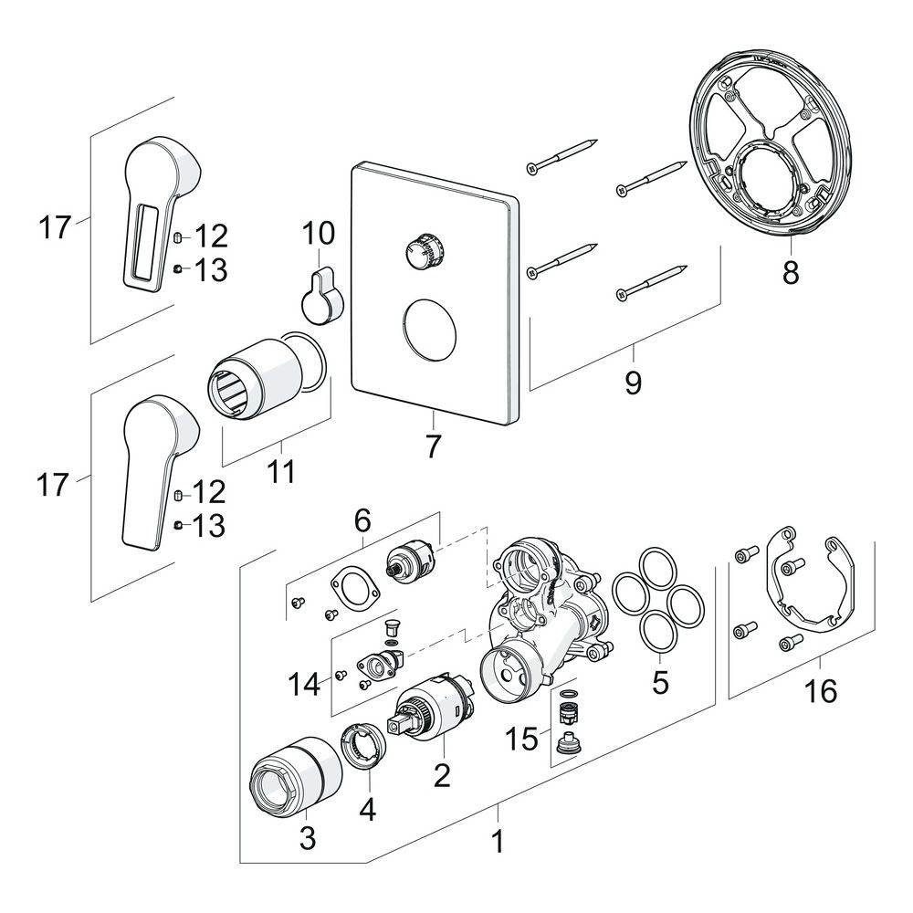 Hansa Twist Einhebelmischer Fertigmontageset für Wanne/Brause 8984 Rosetteeckig Bügelhe... HANSA-89843085 4015474285583 (Abb. 7)