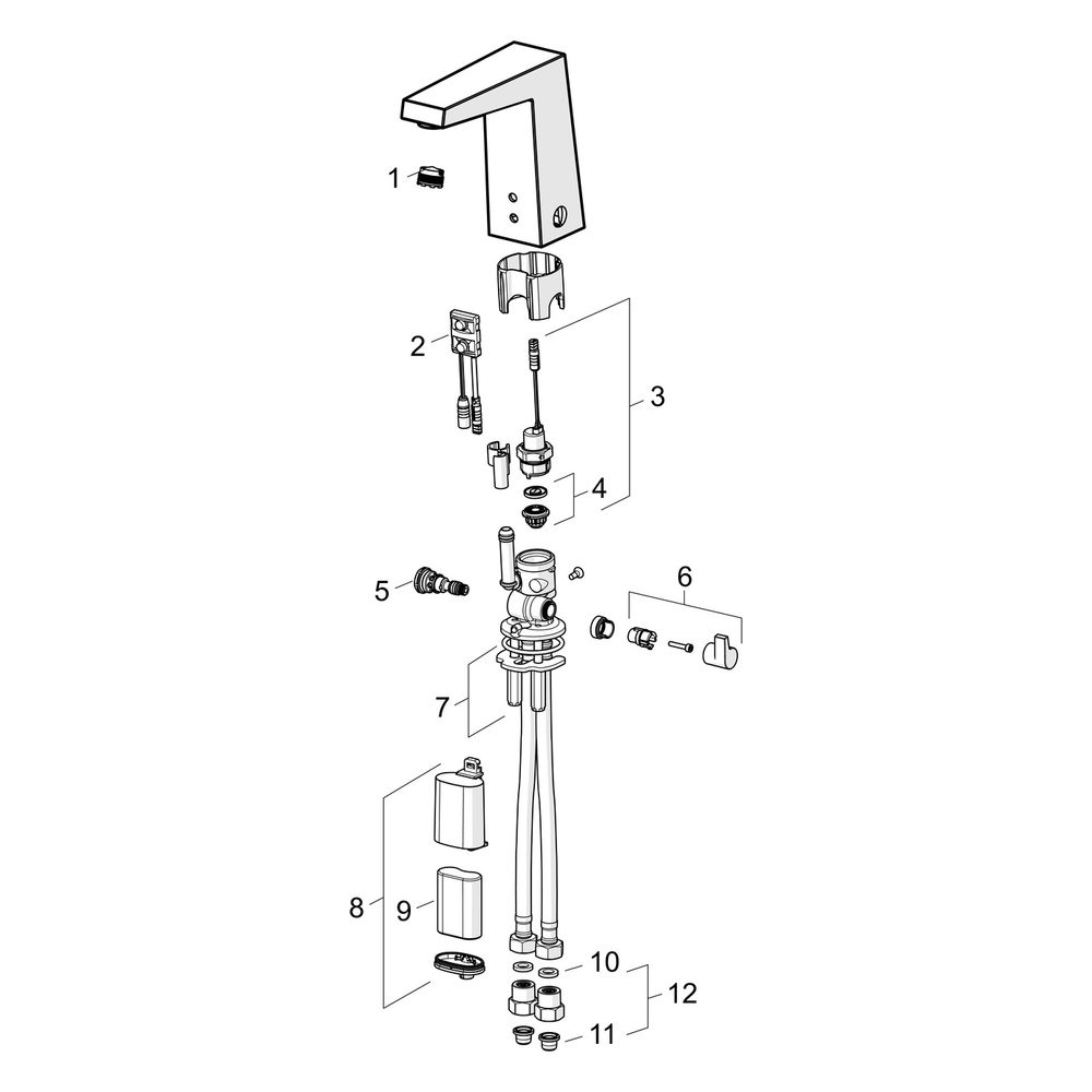 Hansa Loft Waschtischbatterie 5749 6V, Bluetooth Ausladung 143mm DN15 Chrom... HANSA-57492219 4057304014185 (Abb. 5)
