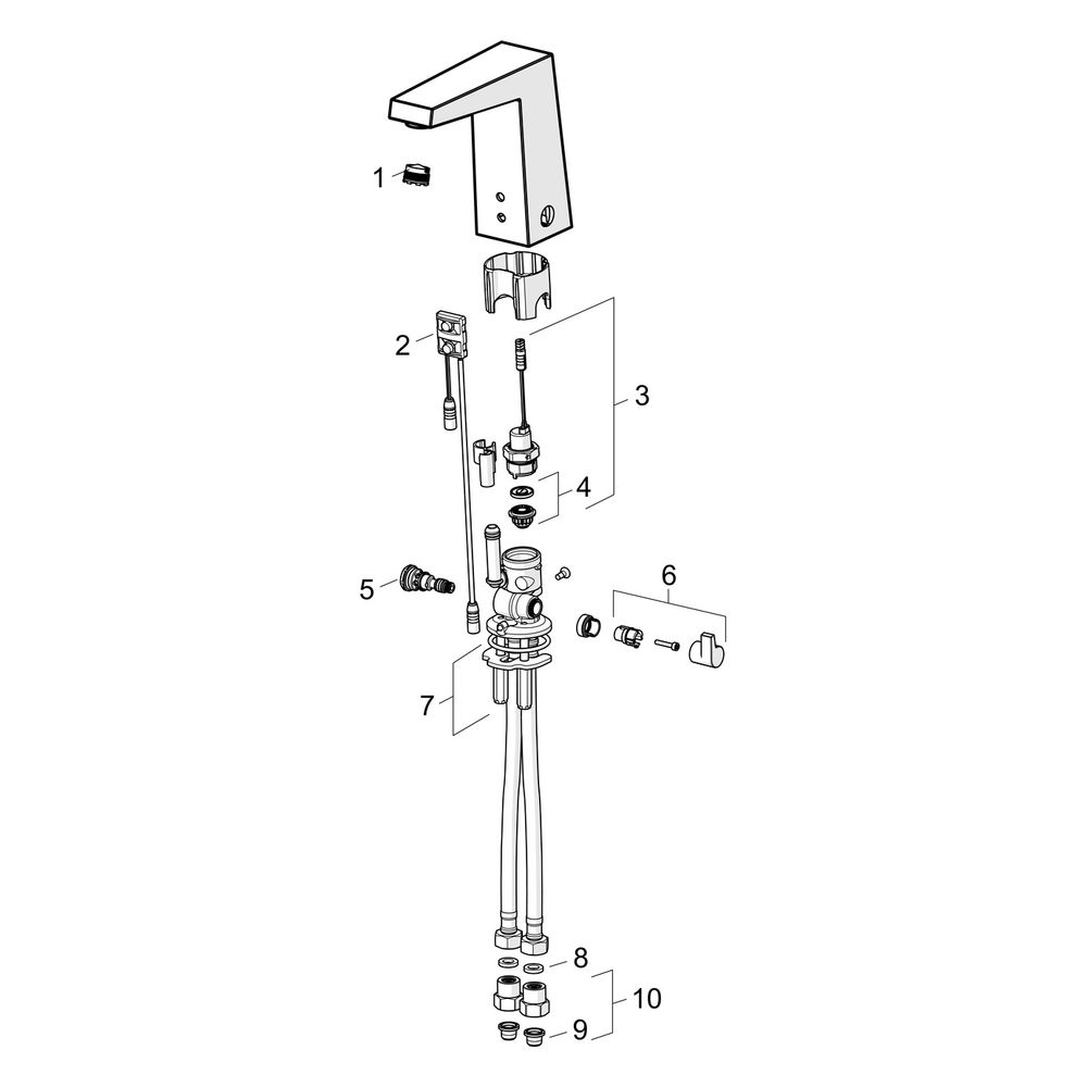 Hansa Loft Waschtischbatterie 5748 9/12V, Bluetooth Ausladung 143mm DN15 Chrom... HANSA-57482209 4057304014178 (Abb. 5)