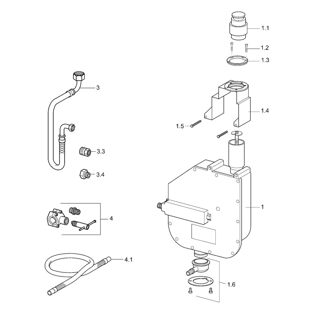 Hansa Rollbox für Schlauch, Unterputz, Einbaukörper, Wannenrandmontage, Rückflussverhin... HANSA-53060200 4015474047655 (Abb. 7)