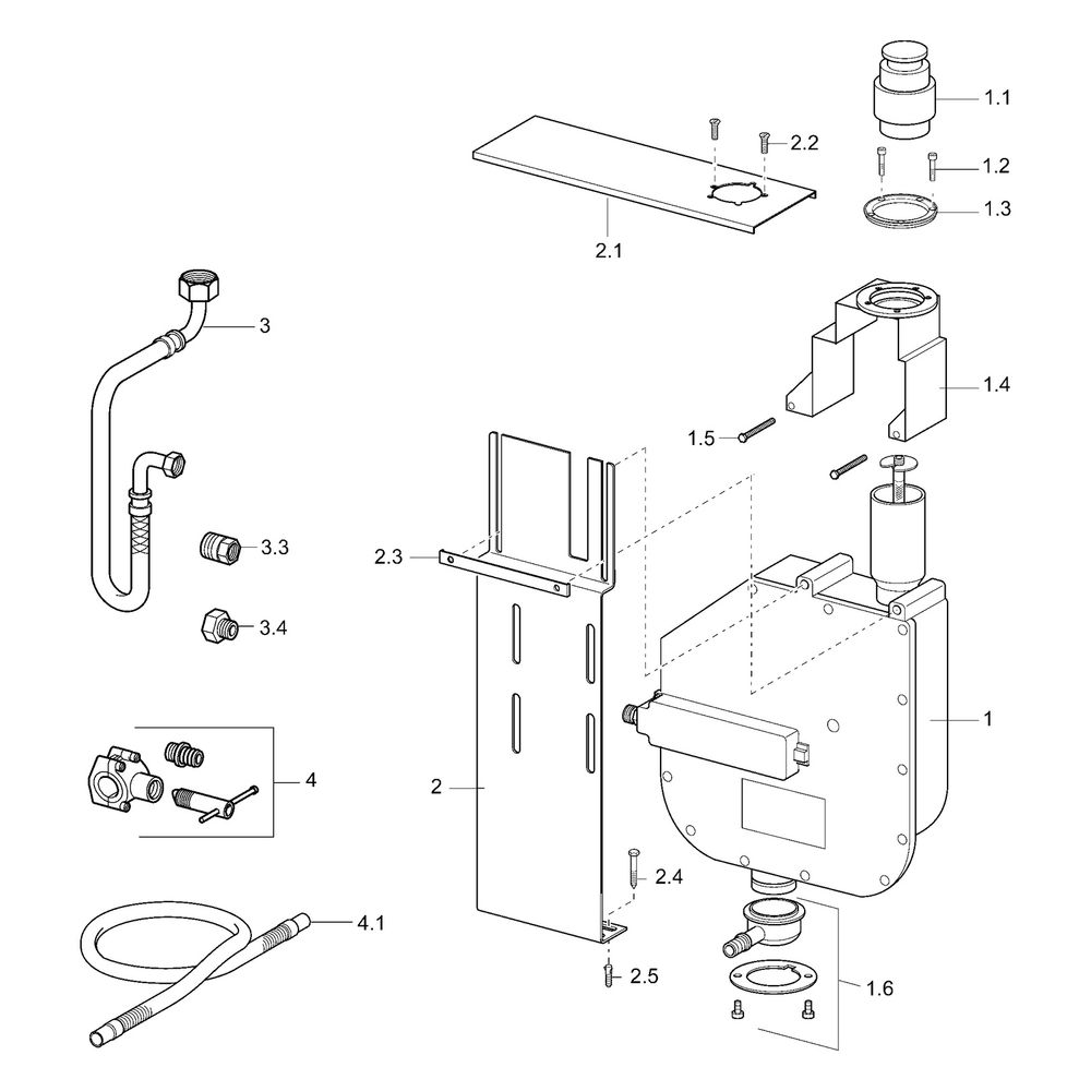 Hansa Rollbox für Schlauch, Unterputz, Einbaukörper, Fliesenrandmontage, Rückflussverhi... HANSA-53060300 4015474078499 (Abb. 7)