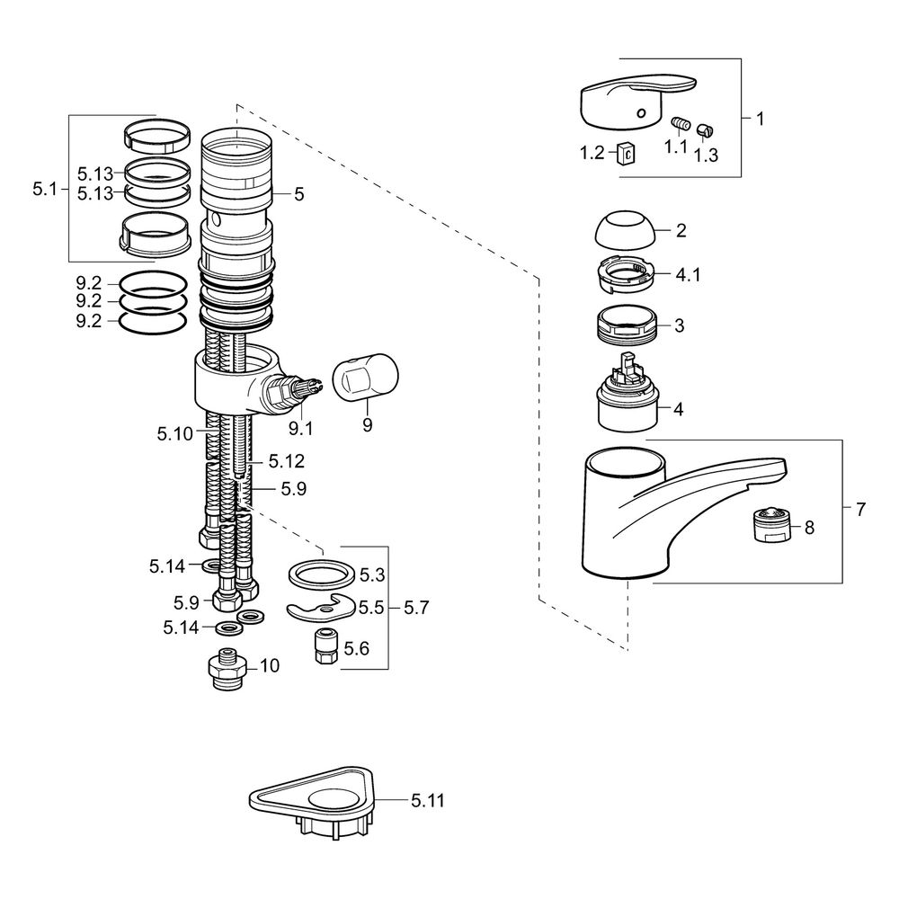 Hansa Mix Einhebel-Küchenarmatur mit Spülmaschinenventil, Ausladung 203mm, DN 15, Chrom... HANSA-01152283 4015474276604 (Abb. 5)