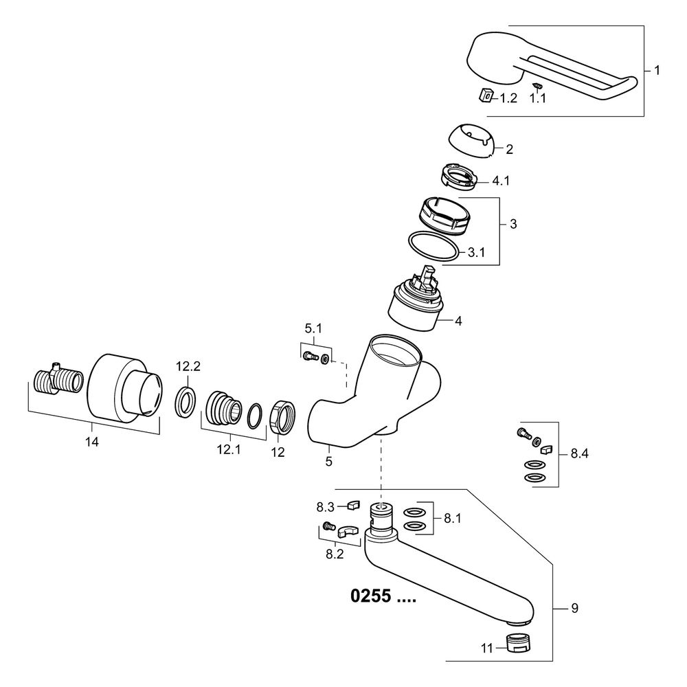 Hansa Medipro Einhebel-Waschtischbatterie, Bügel-/Bedienhebel lang, Ausladung 246mm, DN... HANSA-02552205 4015474267244 (Abb. 5)